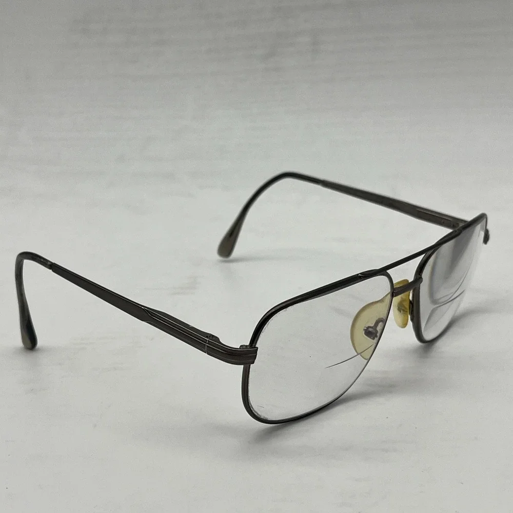 Safilo Elasta 7126 2HH Gunmetal Aviator Eyeglasses Frame 60-17-3-1